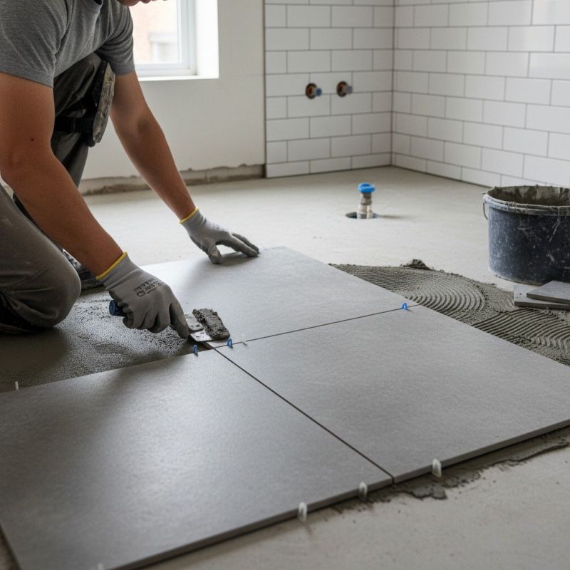 Mosaic Tile Floor Installation